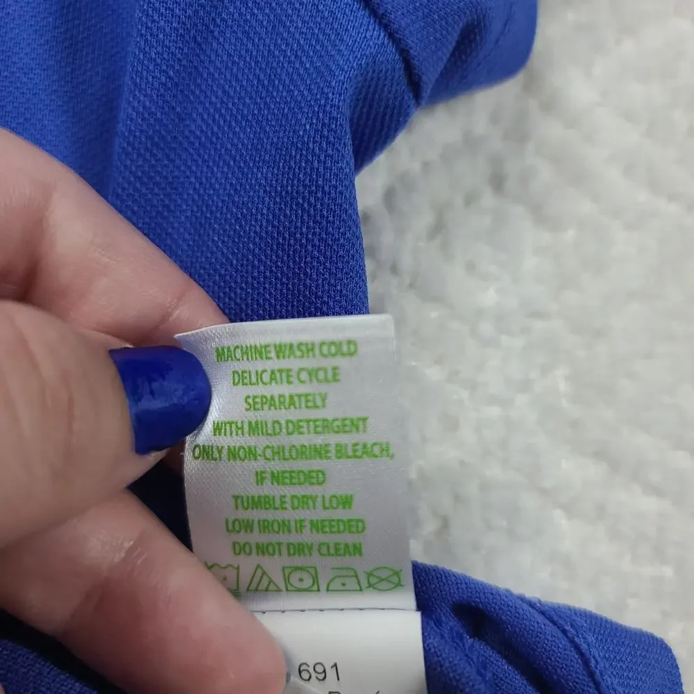 Lilly Pulitzer Luxletic mini Frida polo Girls Blue Large 8/10 Preppy Resortwear